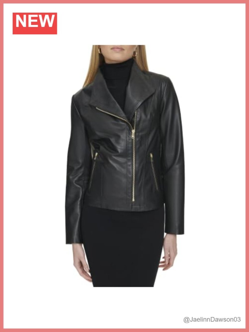 Women's Long Sleeve Moulded Collar Genuine Lambskin Classic Jacket
